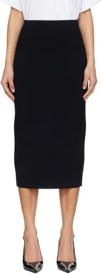 Victoria Beckham Jupe midi ajustée noire - VB Body