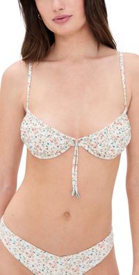 Onia Rose Bikini Top White Multi M