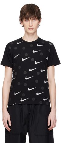 Black Comme des Garçons T-shirt noir à coupe classique édition Nike