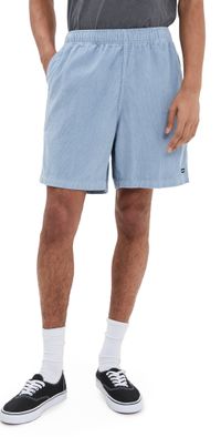 Obey Easy Pulp Corduroy Shorts 6.75 Good Grey Faded Wash M