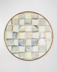 Sterling Check Enamel Saucer