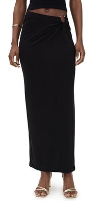 Good American Stretch Jersey Maxi Skirt Black001 M