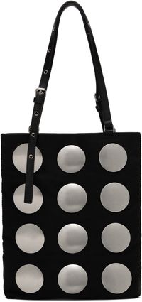 We11done Black Round Studded Mini Tote