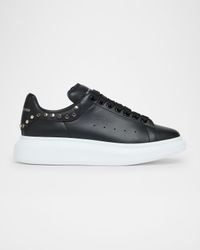 Men's Oversized Studded Leather Low-Top Sneakers
