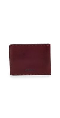 Shinola Vachetta Leather Bifold Wallet Merlot One Size
