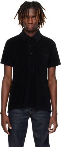TOM FORD Black Towelling Polo