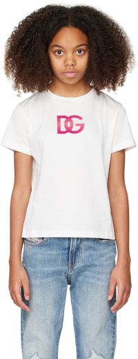 Dolce&Gabbana Enfant | T-shirt blanc en jersey à logo DG
