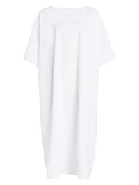 Women's Isora Cotton-Silk Oversized Midi Dress - Off White - Size Large