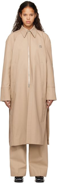WOOYOUNGMI Beige Folding Coat