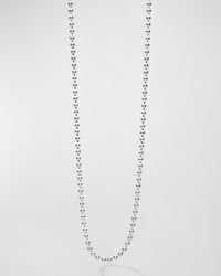 Men's Sterling Silver Logo-Link Ball Chain Necklace, 2.5mm, 20in