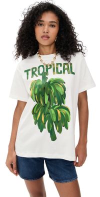 FARM Rio Tropical Off-White T-Shirt Off White Multi XXS
