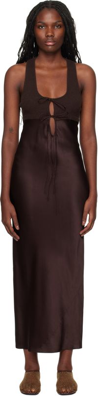 Christopher Esber Burgundy Monument Cami Maxi Dress