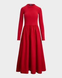 Cotton Long-Sleeve Dress