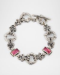 Ivy Rock Crystal, Strawberry Quartz and MOP Bracelet