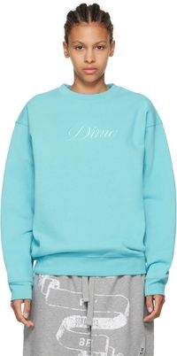 Dime Blue Cursive Sweatshirt