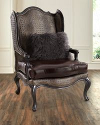 Sarah Leather Wingback Chair