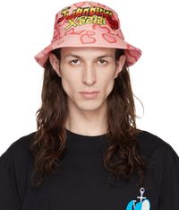JW Anderson Pink Hearts Bucket Hat