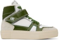 AMI Paris White & Green Ami de Cœur Arcade Sneakers