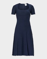 The Calista Textured Scoop-Neck Dress