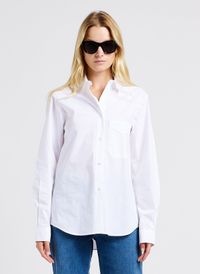 Acquaverde - Chemise à col classique droite en coton - Taille XL - Blanc