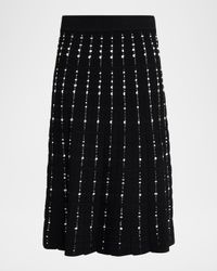 Fragmented Stripes A-Line Knit Skirt