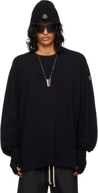 Rick Owens Moncler + Rick Owens Black Jumbo Sweatshirt