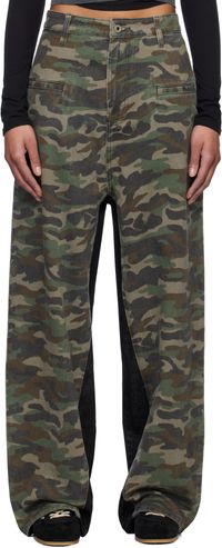 Fax Copy Express Khaki Casual Camouflage Jeans