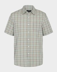Men's Polson Plaid Cotton Short-Sleeve Shirt