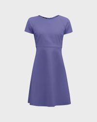 Raglan-Sleeve Fit-&-Flare Mini Dress