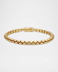 Men's Box Chain Bracelet in 18k Gold, 5mm