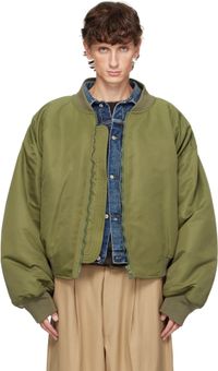 Hed Mayner Blouson aviateur kaki en nylon