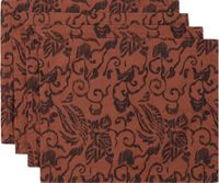 Autumn Sonata Four-Pack Orange Marianne Placemats