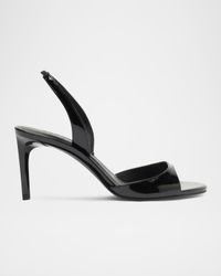 Scarlett Leather Mid-Heel Slingback Sandals