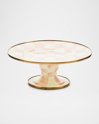 Rosy Check Pedestal Platter, Mini