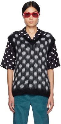 Marni Gilet noir à pois