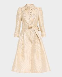 Metallic Jacquard Midi Shirtdress