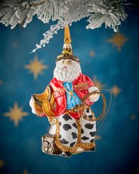 Rodeo Santa Christmas Ornament