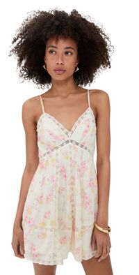 LoveShackFancy Docila Dress White Peach L