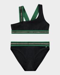 Girl's Nicola Asymmetric Two-Piece Swimsuit, Size 7-14