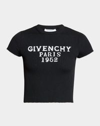 Logo Short-Sleeve Crop Rib T-Shirt