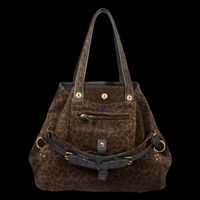 Jerome Dreyfuss - Sac cabas porté épaule en cuir à imprimé léopard - Taille Unique - Kaki