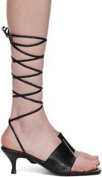 Filippa K Black Strappy Heeled Sandals