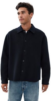 FRAME Double Face Wool Shirt Jacket Dark Navy XXL