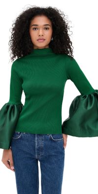 Marques'Almeida Puff Sleeve Top Green L