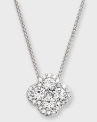 18k White Gold Diamond Pendant Necklace, 18"L, 1.93tcw
