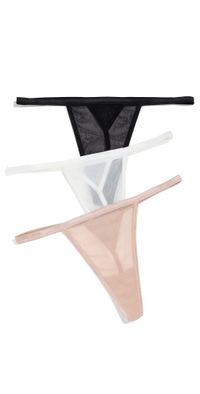 Cosabella Soire Confidence G String 3 Pack Black/Sette/Moon Ivory One Size