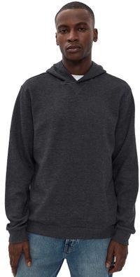 Marine Layer Waffle Hoodie Charcoal L