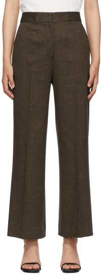 Victoria Victoria Beckham Brown Cropped Flared Trousers
