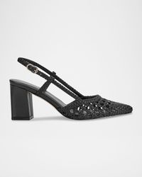 Zunnie Woven Leather Slingback Pumps