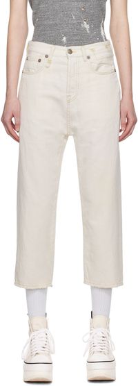 R13 SSENSE Exclusive Off-White Jeans